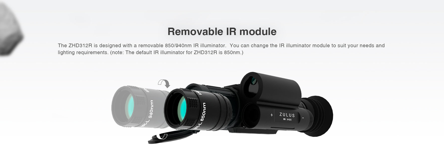 ZHD312R - ZULUS HD 3-12X Digital Night Vision Scope with Laser Rangefi ...