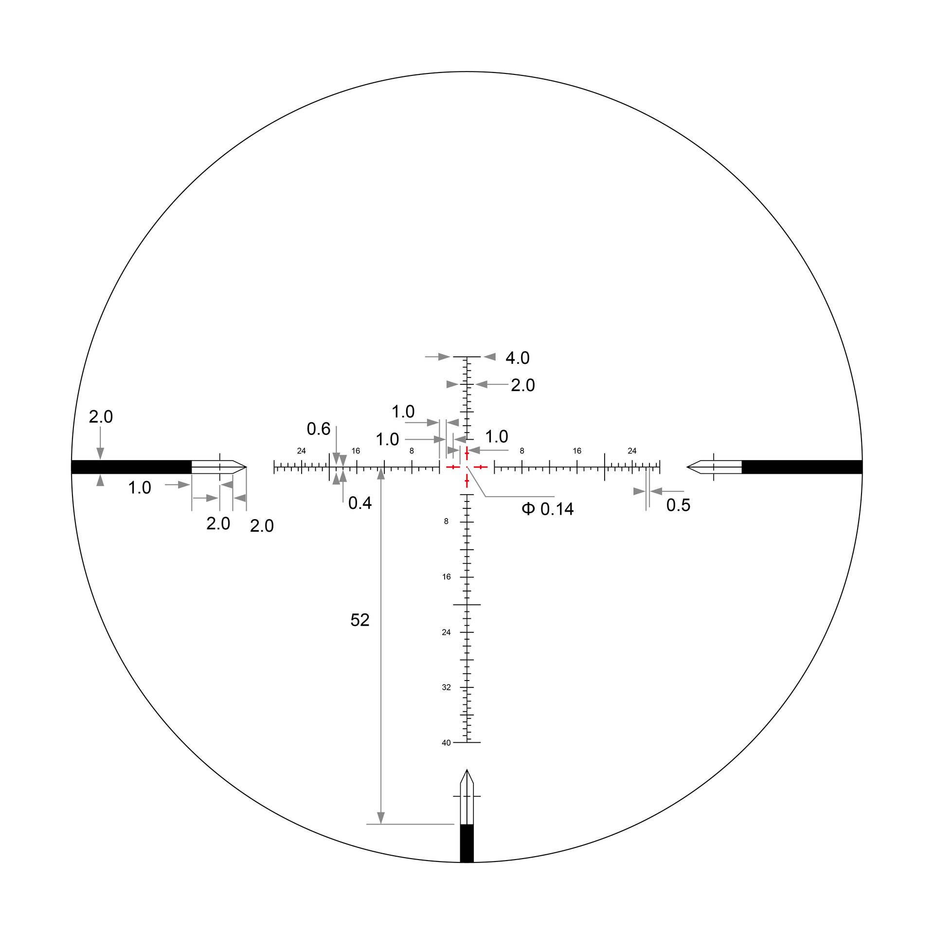 EPL-4 6-24x50 FFP Illuminated Reticle with Zero Stop - 30mm Tube